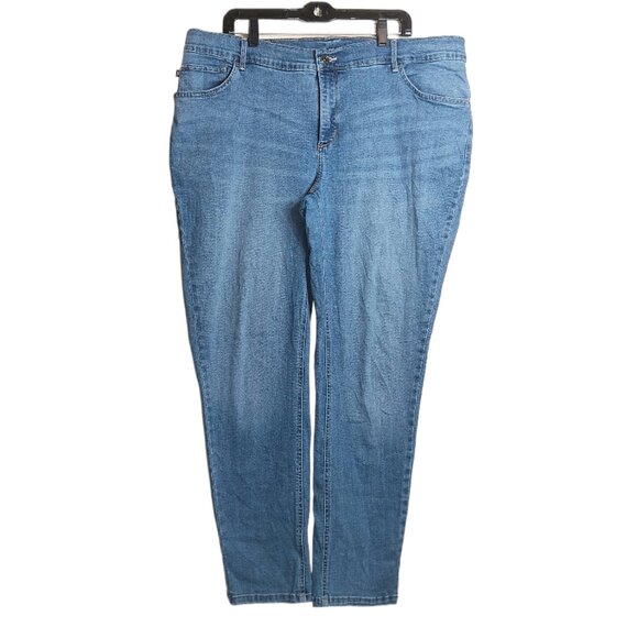 Lee 1889 Easy Fit Skinny Jeans Women’s 20W Light Wash Mid Rise Stretch Denim - Picture 1 of 4